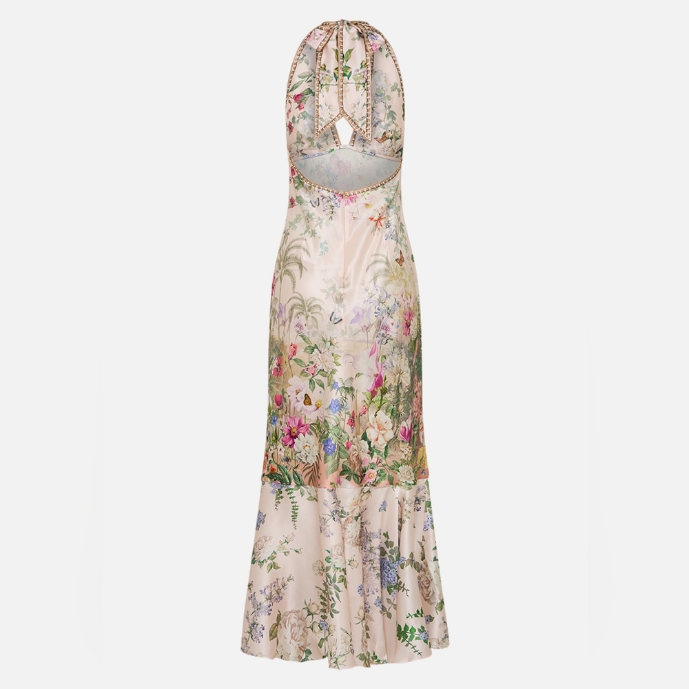 Camilla bias halter dress with ruffle hem - Picture 7 of 13